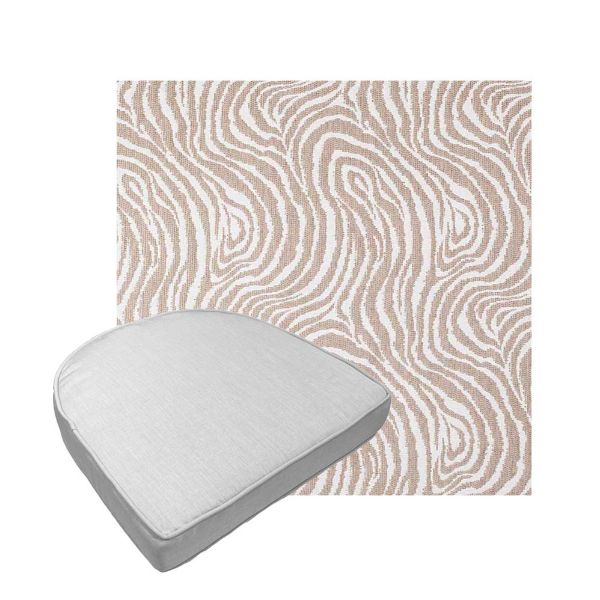 Custom outdoor contoured seat cushions from Cascadia Outdoor Cushions in Sunbrella Fabrics