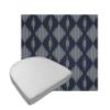 Custom outdoor contoured seat cushions from Cascadia Outdoor Cushions in Sunbrella Fabrics