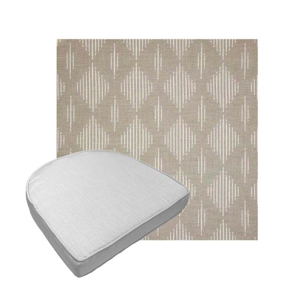 Custom outdoor contoured seat cushions from Cascadia Outdoor Cushions in Sunbrella Fabrics