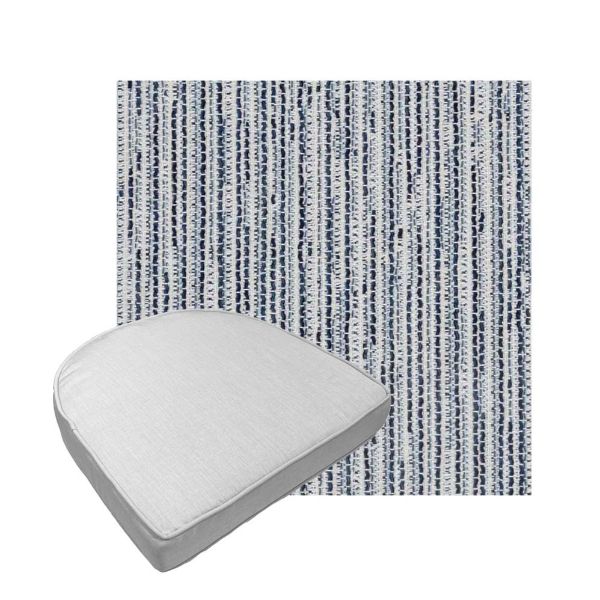 Custom outdoor contoured seat cushions from Cascadia Outdoor Cushions in Sunbrella Fabrics