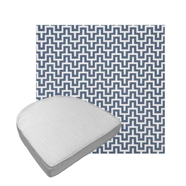 Custom outdoor contoured seat cushions from Cascadia Outdoor Cushions in Sunbrella Fabrics