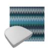 Custom outdoor contoured seat cushions from Cascadia Outdoor Cushions in Sunbrella Fabrics