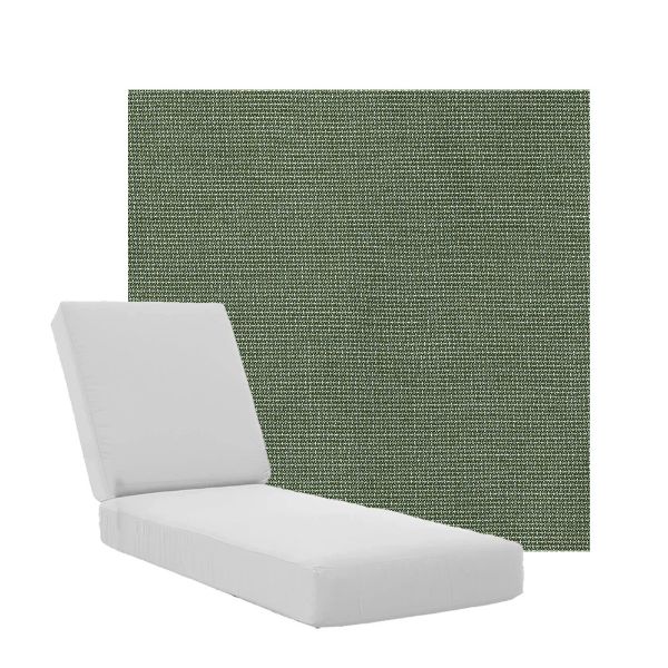 Boxed Chaise Lounge Cushions in Sunbrella Fabrics.