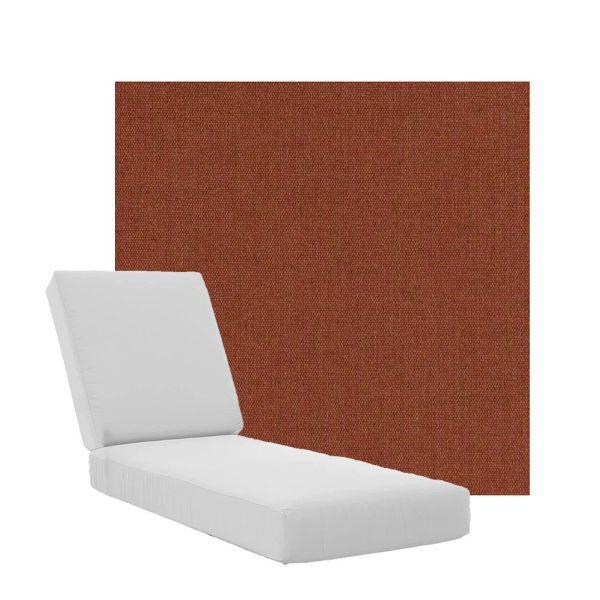 Boxed Chaise Lounge Cushions in Sunbrella Fabrics.