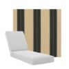 Boxed Chaise Lounge Cushions in Sunbrella Fabrics.