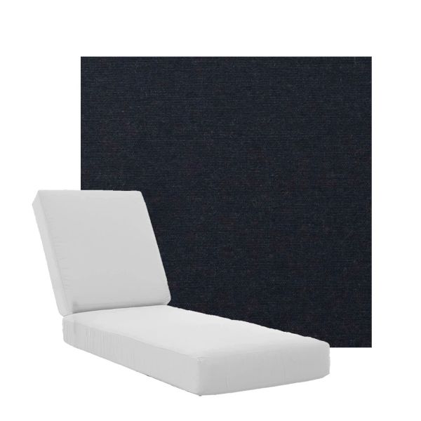 Boxed Chaise Lounge Cushions in Sunbrella Fabrics