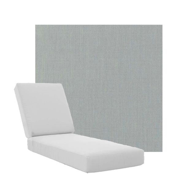 Boxed Chaise Lounge Cushions in Sunbrella Fabrics