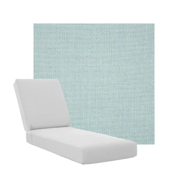 Boxed Chaise Lounge Cushions in Sunbrella Fabrics