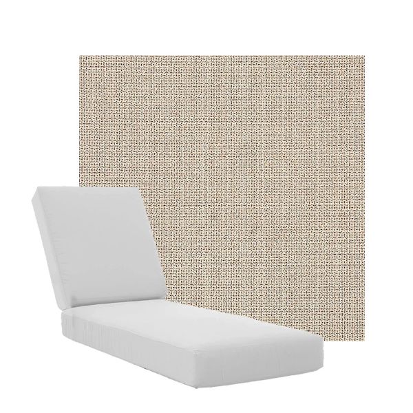 Boxed Chaise Lounge Cushions in Sunbrella Fabrics