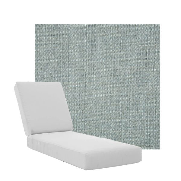 Boxed Chaise Lounge Cushions in Sunbrella Fabrics