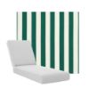 Boxed Chaise Lounge Cushions in Sunbrella Fabrics