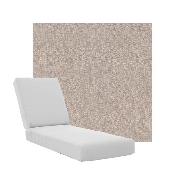 Boxed Chaise Lounge Cushions in Sunbrella Fabrics