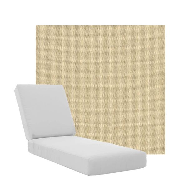 Boxed Chaise Lounge Cushions in Sunbrella Fabrics
