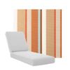 Boxed Chaise Lounge Cushions in Sunbrella Fabrics
