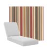 Boxed Chaise Lounge Cushions in Sunbrella Fabrics
