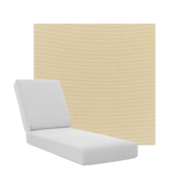 Boxed Chaise Lounge Cushions in Sunbrella Fabrics