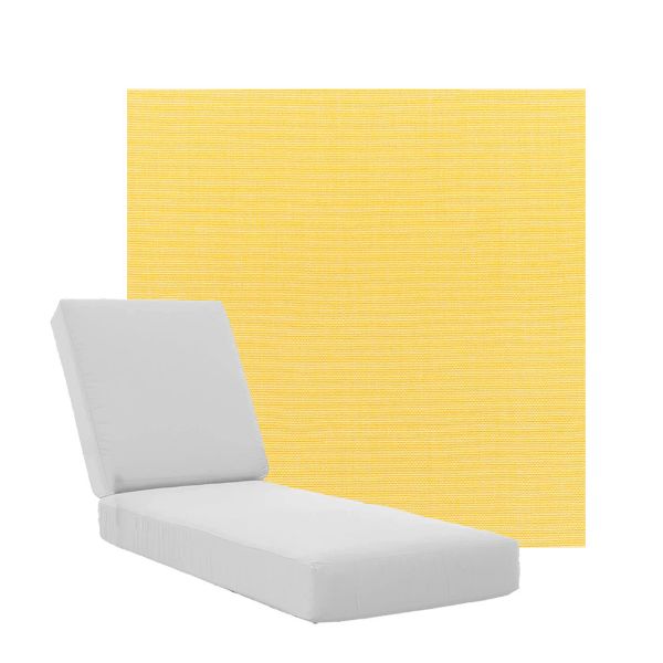Boxed Chaise Lounge Cushions in Sunbrella Fabrics