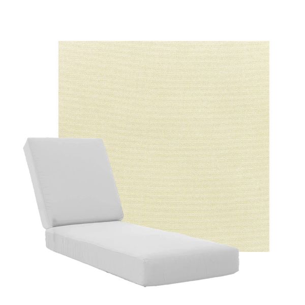 Boxed Chaise Lounge Cushions in Sunbrella Fabrics