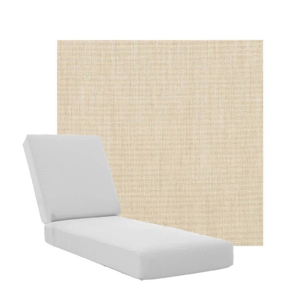 Boxed Chaise Lounge Cushions in Sunbrella Fabrics
