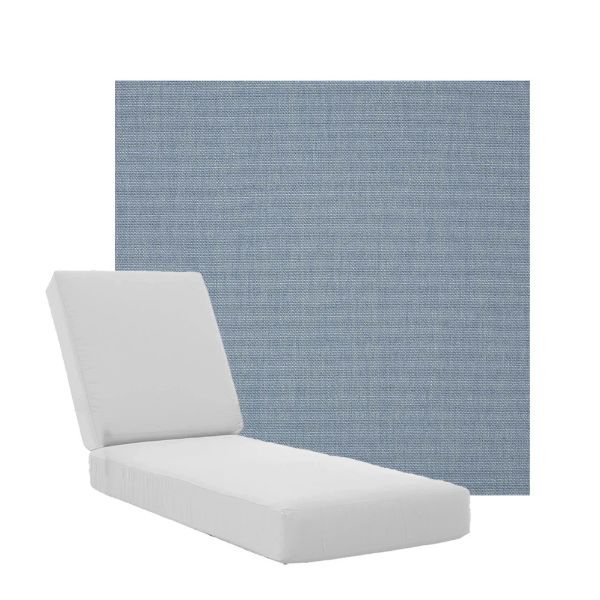 Boxed Chaise Lounge Cushions in Sunbrella Fabrics