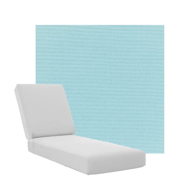 Boxed Chaise Lounge Cushions in Sunbrella Fabrics