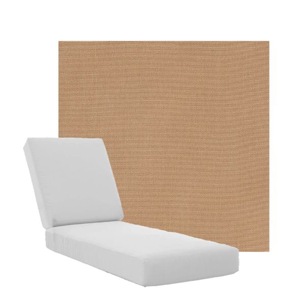 Boxed Chaise Lounge Cushions in Sunbrella Fabrics