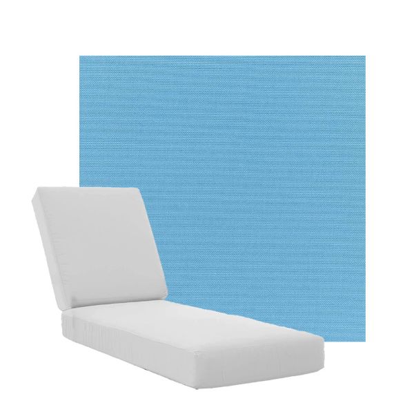 Boxed Chaise Lounge Cushions in Sunbrella Fabrics
