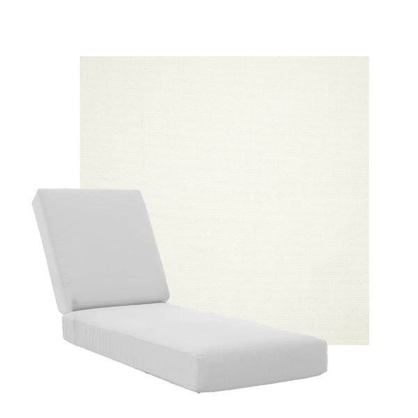 Boxed Chaise Lounge Cushions in Sunbrella Fabrics