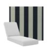 Boxed Chaise Lounge Cushions in Sunbrella Fabrics