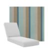 Boxed Chaise Lounge Cushions in Sunbrella Fabrics
