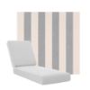 Boxed Chaise Lounge Cushions in Sunbrella Fabrics