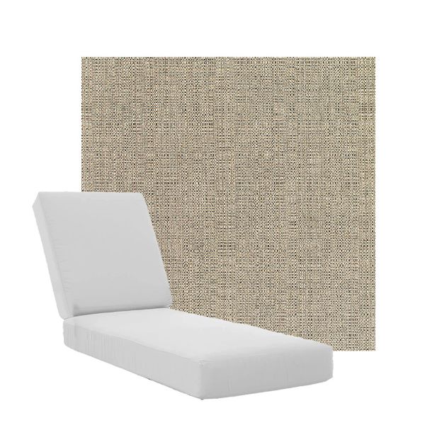 Boxed Chaise Lounge Cushions in Sunbrella Fabrics