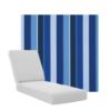 Boxed Chaise Lounge Cushions in Sunbrella Fabrics