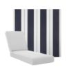 Boxed Chaise Lounge Cushions in Sunbrella Fabrics