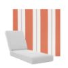 Boxed Chaise Lounge Cushions in Sunbrella Fabrics
