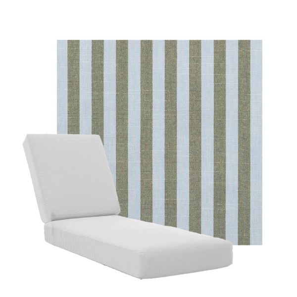 Boxed Chaise Lounge Cushions in Sunbrella Fabrics