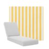 Boxed Chaise Lounge Cushions in Sunbrella Fabrics