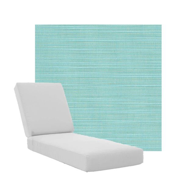 Boxed Chaise Lounge Cushions in Sunbrella Fabrics