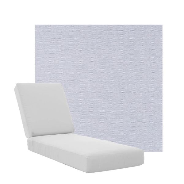 Boxed Chaise Lounge Cushions in Sunbrella Fabrics