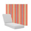 Boxed Chaise Lounge Cushions in Sunbrella Fabrics