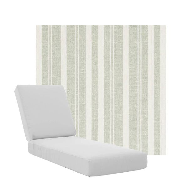 Boxed Chaise Lounge Cushions in Sunbrella Fabrics
