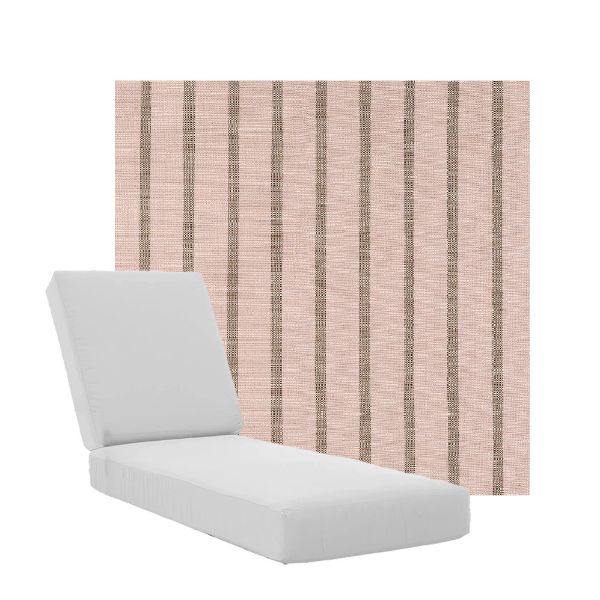Boxed Chaise Lounge Cushions in Sunbrella Fabrics