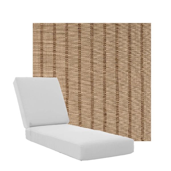 Boxed Chaise Lounge Cushions in Sunbrella Fabrics