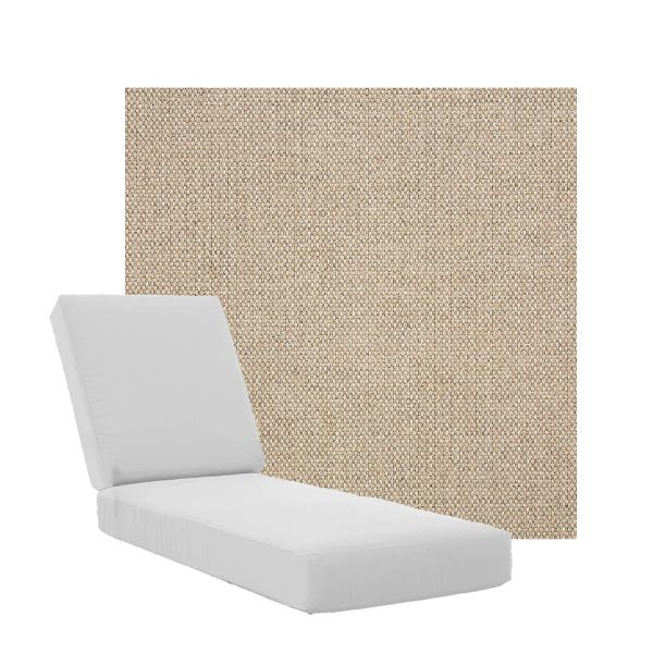 Boxed Chaise Lounge Cushions in Sunbrella Fabrics