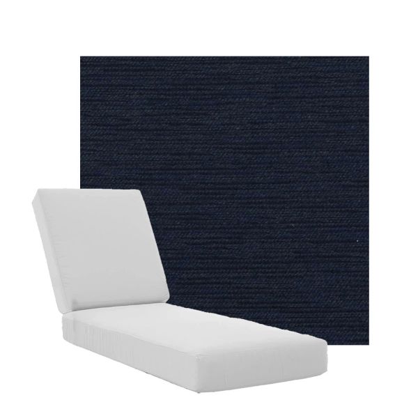 Boxed Chaise Lounge Cushions in Sunbrella Fabrics