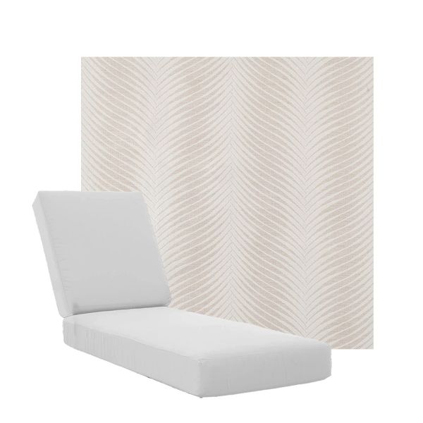 Boxed Chaise Lounge Cushions in Sunbrella Fabrics
