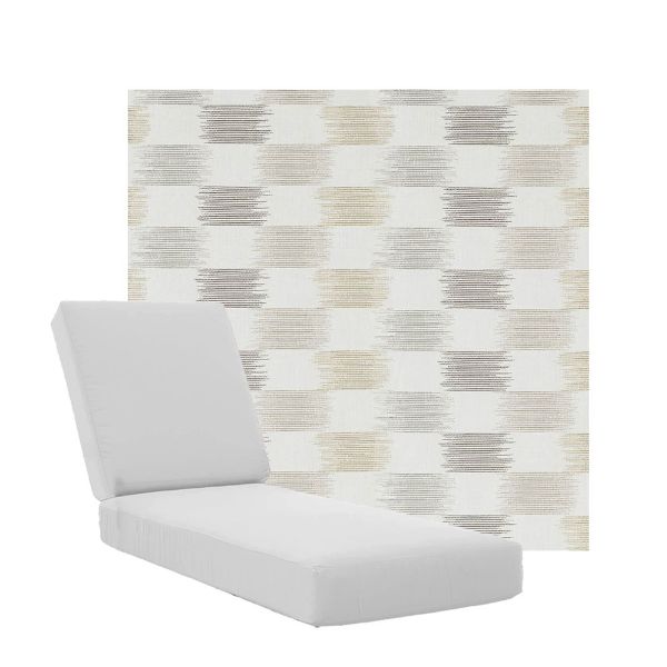 Boxed Chaise Lounge Cushions in Sunbrella Fabrics