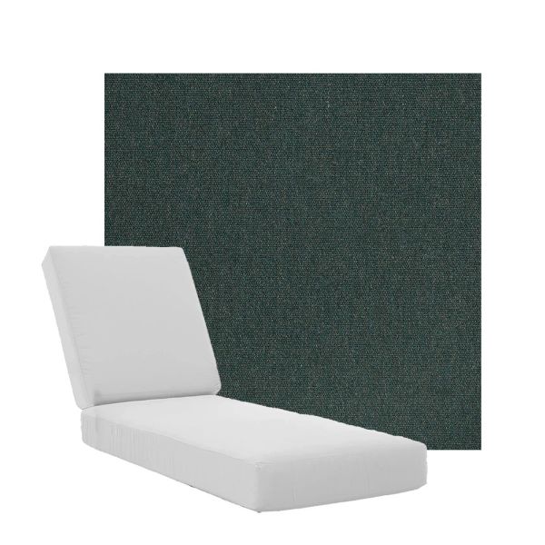 Boxed Chaise Lounge Cushions in Sunbrella Fabrics