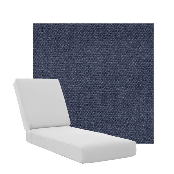 Boxed Chaise Lounge Cushions in Sunbrella Fabrics