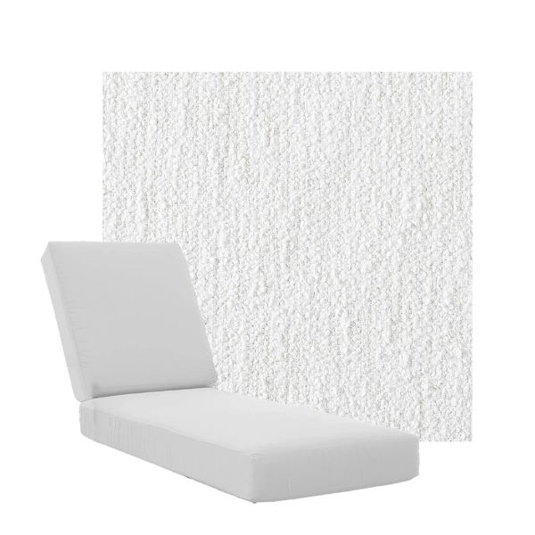 Boxed Chaise Lounge Cushions in Sunbrella Fabrics